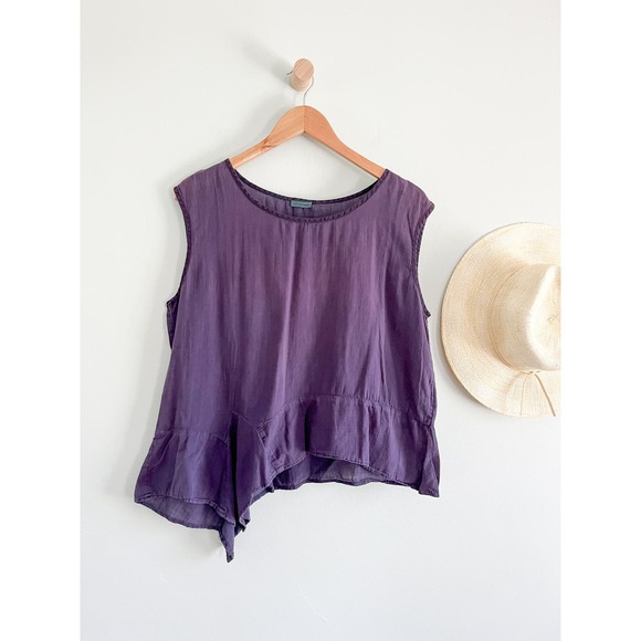 Anthropologie Tops - Anthropologie | Left of Center | Asymmetrical Tank Blouse | Blue | Sz L